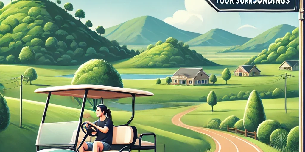 รถกอล์ฟไฟฟ้า Explore Your Surroundings